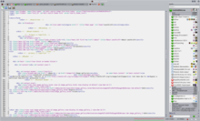 HTML source view